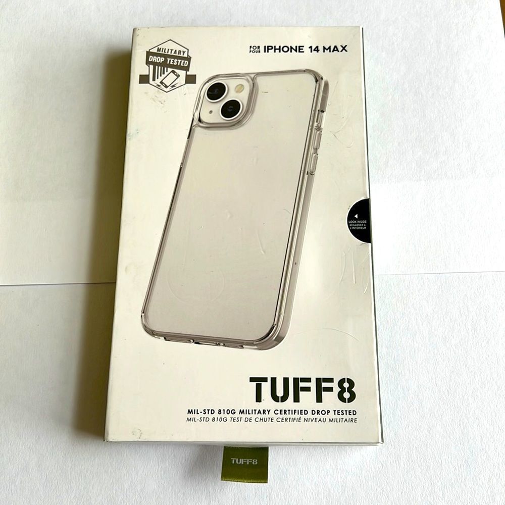 TUFF8 Fitted Hard Shell Case for iPhone 14 Pro Max - Clear